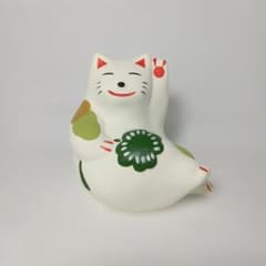工房　輪葉葉　招き猫　湯布院　くるり猫　黄緑　茶　A029 工房 輪葉葉 招き猫 湯布院 くるり猫 黄緑 茶 A029 | Mercari
