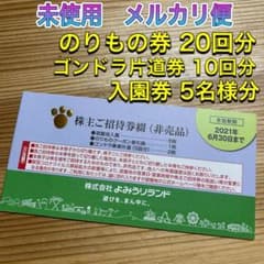 よみうりランド 株主優待券　未使用　のりもの券20枚　即日　メルカリ便のサムネイル