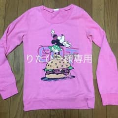 レディース☆トレーナー☆ディズニー☆ピンク☆ミニーマウス☆サイズMのサムネイル