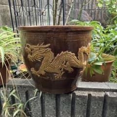「５本爪の龍」「火焔宝珠」「瑞雲」が装飾された陶器の壺（ピータン壺？） m43268922705_1.jpg?1764999051