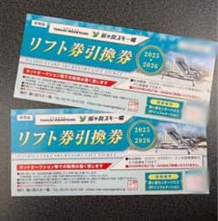 鷲ヶ岳スキー場 リフト券引換券 2025/2026のサムネイル