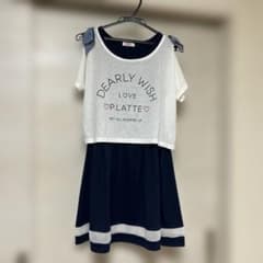 PINK-latte ノースリーブワンピースTシャツ付き(M)165のサムネイル