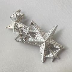 シルバー星型ヘアクリップ バレッタ - メルカリ