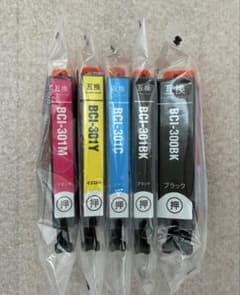 canon 互換インクカートリッジ 5本セット BCI-301 BCI-300のサムネイル