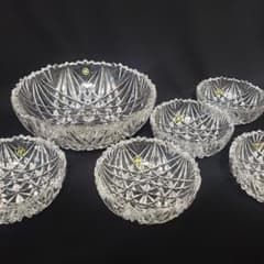 HOYA CRYSTAL ホヤクリスタル 保谷クリスタル 大鉢 小鉢揃 - メルカリ