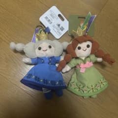 ディズニーストア アナと雪の女王 アナ エルサ ぬいぐるみキーホルダー