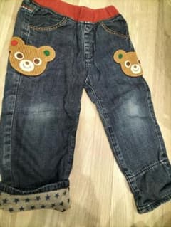ミキハウス　プッチー　パンツ　90 ズボン　あみぐるみ　デニムパンツ　デニムのサムネイル