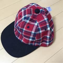未使用 キッズ チェックキャップのサムネイル