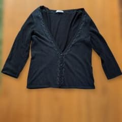 Judy Collection ブラック Vネック カーディガンのサムネイル