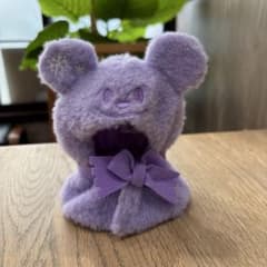 ディズニーストア シークレットポンチョ クマ耳付きぬいぐるみ 紫／パープルのサムネイル