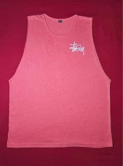 Stussy サーモンピンク タンクトップ - メルカリ