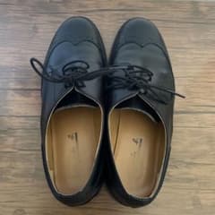 agnes b. wingtip leather shoes, size 24.0