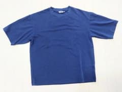 UNIQLO UエアリズムコットンオーバーサイズTシャツLネイビー美品男女兼用のサムネイル