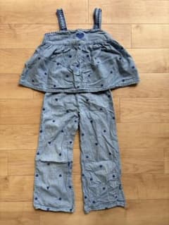 女の子服　セットアップ ハート柄 デニム風　100〜110センチのサムネイル