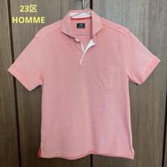 23区 HOMME ポロシャツ ピンク サイズ48 - メルカリ