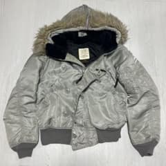 90s USA ALPHA N2B flight jacket SILVER - メルカリ
