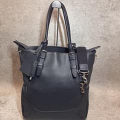 美品✨ペッレモルビダ　メイデンヴォヤージュ　トートバッグ　2way　シボ革　紺 PELLE MORBIDA（ペッレ モルビダ） メイデンボヤージュ トートバッグ