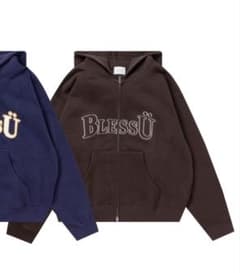 BlessÜ ブラック ジップアップパーカー Blessü ブラック ジップアップ パーカー - メルカリ