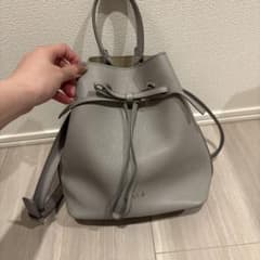 FURLA 巾着型 ショルダーバッグ グレーのサムネイル