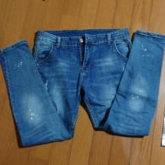 シンプル◆インクデニム スキニー デニム ダメージデニムのサムネイル