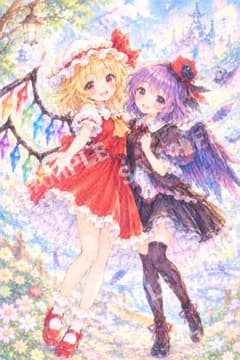 二人の少女のイラストのサムネイル