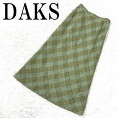 DAKS ダックス フレアスカート グリーンチェック 61-89 B1889 - メルカリ