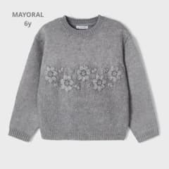 MAYORAL グレー 花柄セーター 6yのサムネイル