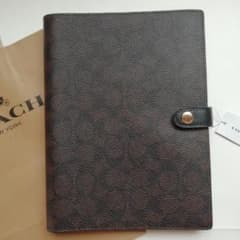 正規店購入★コーチ★シグネチャー★キャンパスレザー　ノートブック★新品、タグ付き 正規店購入☆コーチ☆シグネチャー☆キャンパスレザー ノートブック