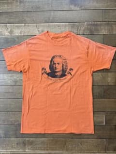 Basically Bach プリント Tシャツ オレンジ 90s - メルカリ