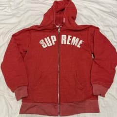 Old supreme 2010年 ジップ パーカー アーチロゴ - メルカリ