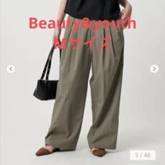 コットンナイロン ワイドタックパンツ Beauty&youth - メルカリ