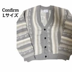 美品 ニットセーター カーディガン ホワイト ライトグレーのサムネイル