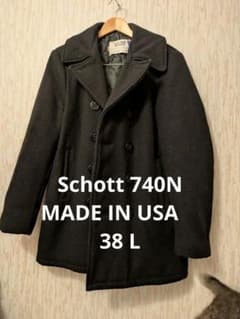 Schott ショット ピーコート 740N ネイビー 38 L - メルカリ