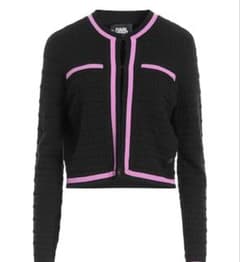 KARL LAGERFELD カールラガーフェルド ニットカーディガン 黒 - メルカリ