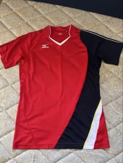 MIZUNO 卓球 ウェア レッド ブラック Lサイズのサムネイル