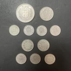 スイス旧硬貨、5F、1F、1/2F、20ラッペン、10ラッペン、11枚 - メルカリ