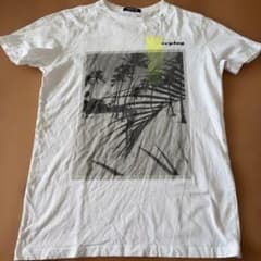 REPLAY 半袖Tシャツ ホワイト フォトプリント襟元のRの刺繍がポイントのサムネイル