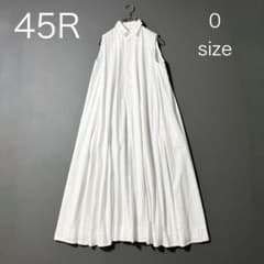 3601【美品】45R デカン平DRESS ノースリーブロングワンピース　白 3601【美品】45R デカン平DRESS ノースリーブロングワンピース 白