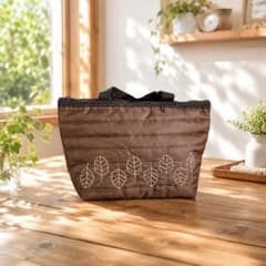 手刺繍・ファスナー付きランチバッグのサムネイル