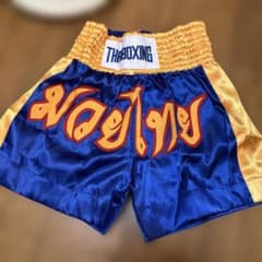 THABOXING ムエタイパンツ ブルー×ゴールドのサムネイル