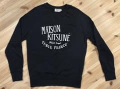 美品　MAISON KITSUNÉ メゾンキツネ ブラック スウェット Mのサムネイル