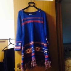 エスニック風の青いワンピース（ma様専用）のサムネイル