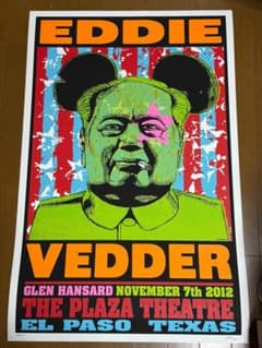 KOZIK 2012年シルクスクリーンポスター☆Eddie Vedder 毛沢東 - メルカリ