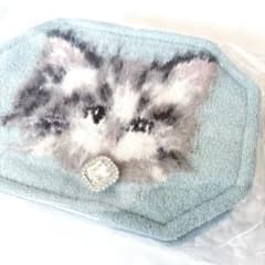 スナイデルホーム 猫さん柄 ビジュー付きポーチ ミント 大き目 - メルカリ