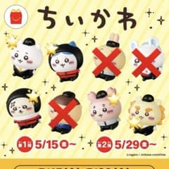 マクドナルド ちいかわ ハッピーセット フィギュア 5種セットのサムネイル
