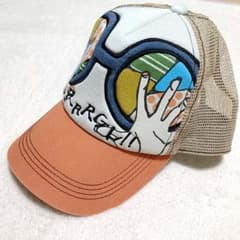90s Y2K grace hats メッシュキャップ 刺繍 アメカジ オレンジのサムネイル