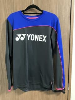 YONEX 長袖シャツ ネイビー×グレー Lのサムネイル