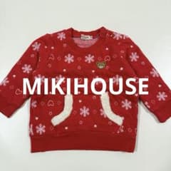 MIKIHOUSE トレーナー 90cm レッド 雪柄　ベビー