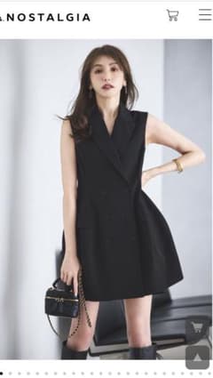 NOSTALGIA 黒 美香さんコラボ ジレミニワンピース 新品 - メルカリ