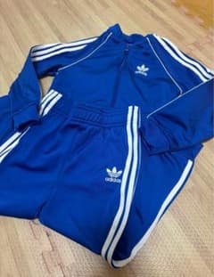 adidas ジャージセット 青 3本ライン　サイズ100のサムネイル